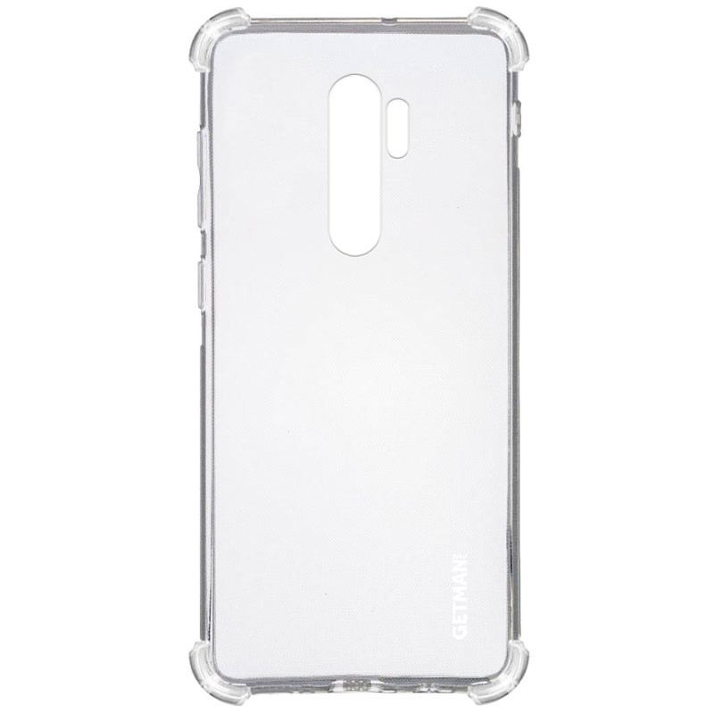 TPU чохол GETMAN Ease logo посилені кути на Xiaomi Redmi Note 8 Pro (Прозорий / Transparent)