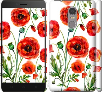 

Чехол Нарисованные маки для Lenovo K6 Note 743942