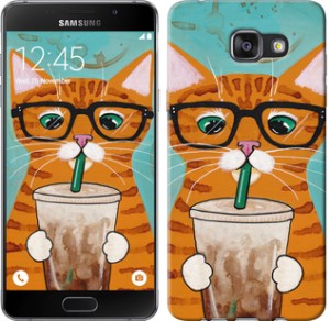 Чохол Зеленоокий кіт в окулярах на Samsung Galaxy A7 (2016) A710F