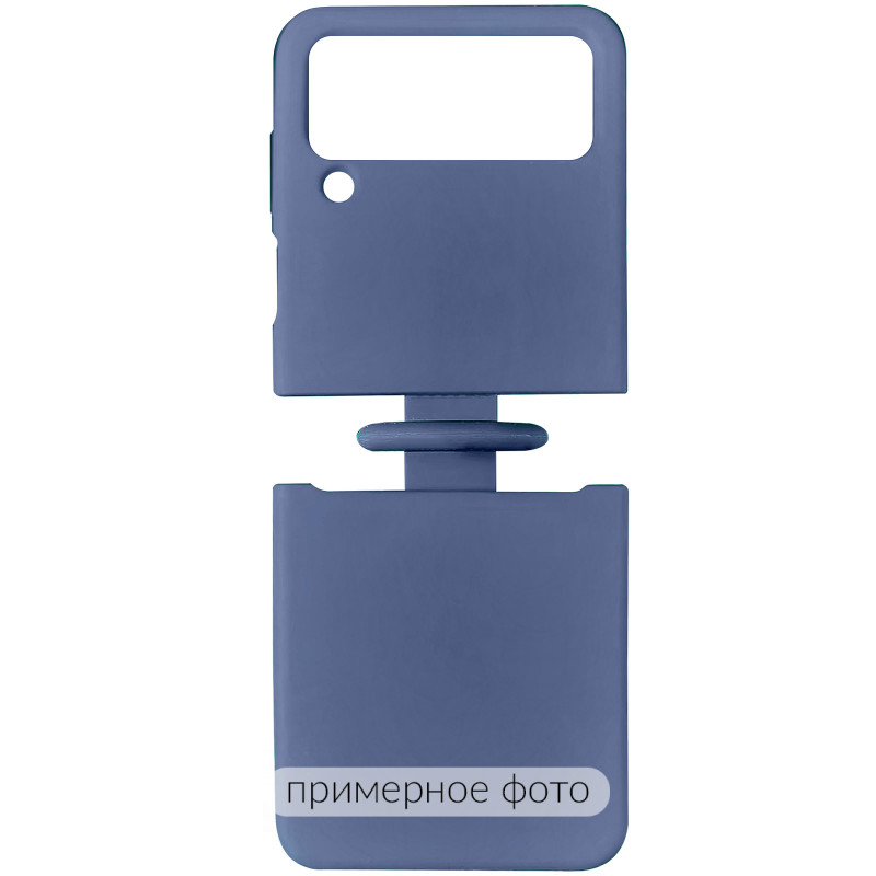 Чехол Foldables Silicone Cover Lakshmi (AAA) для Samsung Galaxy Z Flip4 (Темно-синий / Midnight blue)