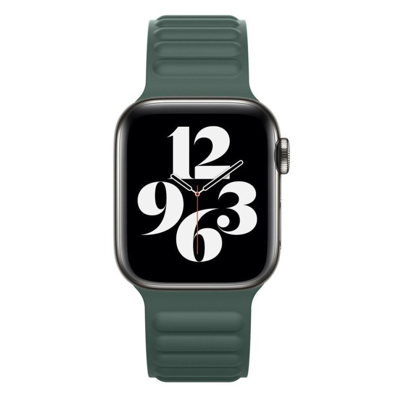 Фото Уценка Силиконовый ремешок Ripple для Apple Watch 38/40mm (Дефект упаковки / Зеленый / Pine green) на vchehle.ua