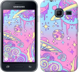 Чехол Розовая галактика для Samsung Galaxy J1 Mini J105H