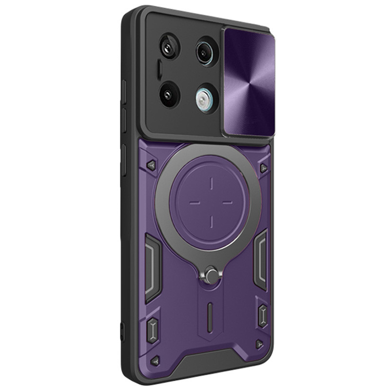 Фото Ударопрочный чехол Bracket case with Magnetic для Xiaomi Redmi Note 13 Pro 4G / Poco M6 Pro 4G (Purple) на vchehle.ua