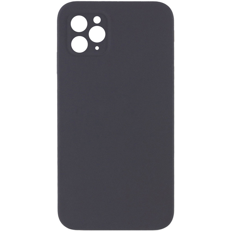 Silicone Case Square Full Camera Protective (AA) NOLOGO для Apple iPhone 11 Pro Max (6.5") (Серый / Dark Gray)