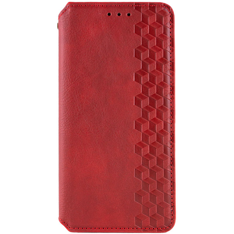 Шкіряний чохол книжка GETMAN Cubic (PU) на Samsung Galaxy S25+ (Червоний)