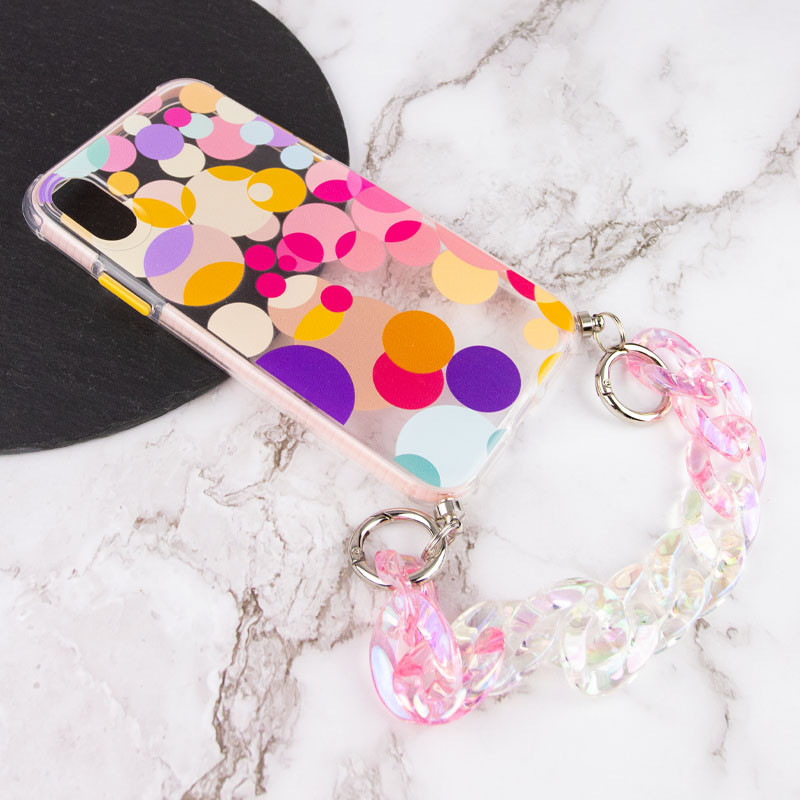 

TPU+PC чохол Colorific з підвісним ланцюгом для iPhone X (5.8") (Bubbles) 1186746