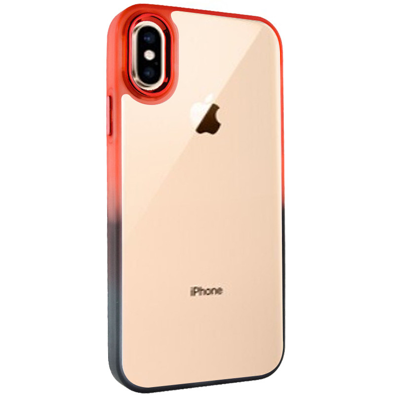 Чохол TPU+PC Fresh sip series на Apple iPhone XS Max (6.5") (Чорний / Червоний)