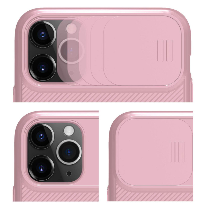 Фото Карбонова накладка Nillkin Camshield (шторка на камеру) на Apple iPhone 11 Pro Max (6.5") (Рожевий / Pink) в маназині vchehle.ua