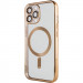 Фото TPU чохол Fibra Chrome with Magnetic safe на Apple iPhone 13 Pro (6.1") (Gold) на vchehle.ua