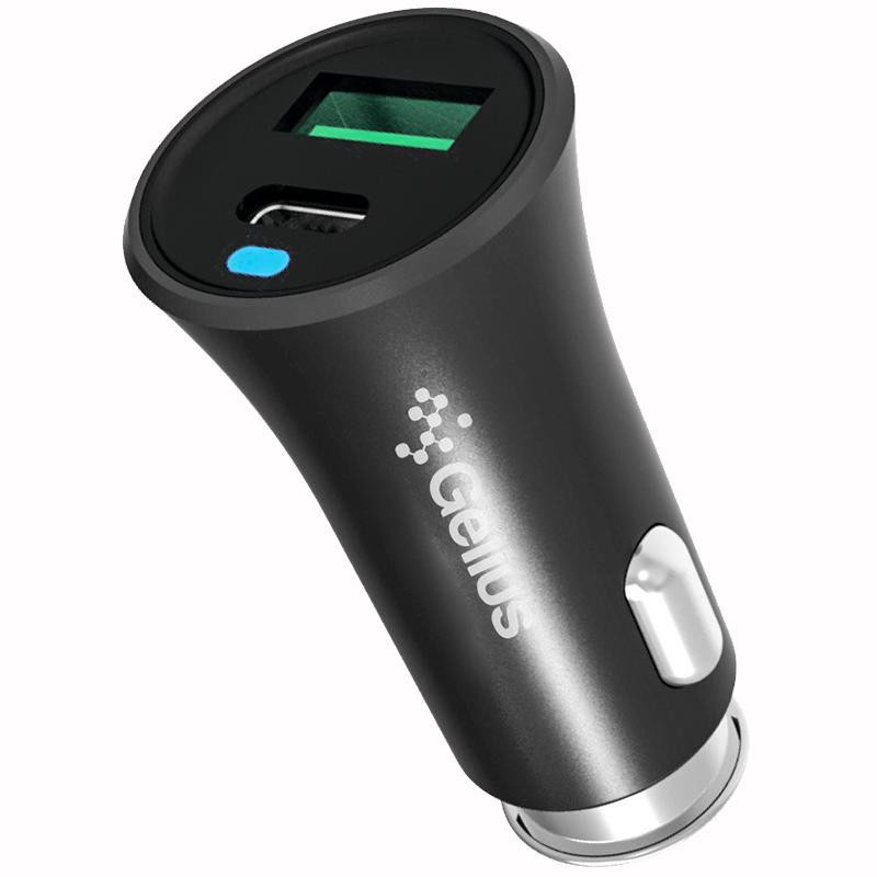 Фото Уцінка АЗП Gelius Pro Twix GP-CC006 USB+Type-C (QC/PD18W) (Розкрита упаковка / Чорний) в маназині vchehle.ua