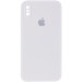 Чохол Silicone Case Square Full Camera Protective (AA) на Apple iPhone XS / X (5.8") (Білий / White)