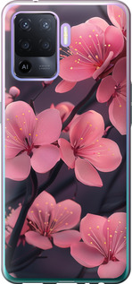 Чохол Пурпурна сакура на Oppo Reno5 Lite