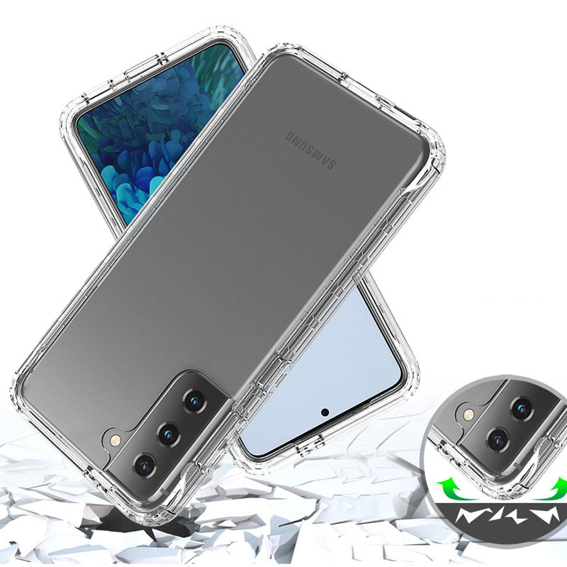 Фото Чохол TPU + PC Full Body з захистом 360 на Samsung Galaxy S21 (Прозорий) на vchehle.ua