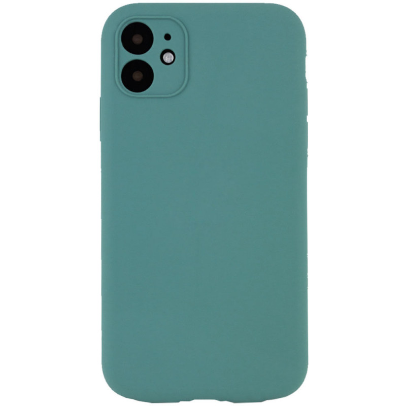 Чохол Silicone Case Full Camera Protective (AA) NO LOGO на Apple iPhone 12 (6.1") (Зелений / Pine green)