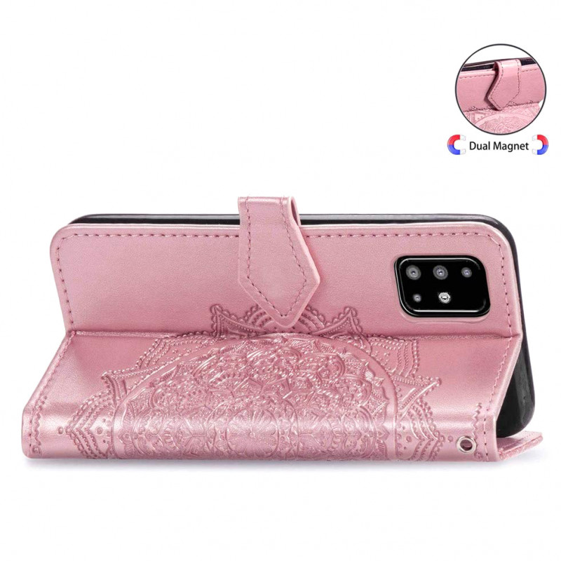 Фото Шкіряний чохол-книжка Art Case з візитницею на Samsung Galaxy A71 (Рожевий) в маназині vchehle.ua