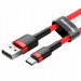 Фото Дата кабель Baseus Cafule Type-C Cable 3A (1m) (CATKLF) (CATKLF-B) (Червоний) на vchehle.ua