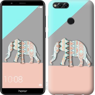 

Чехол Узорчатый слон для Huawei Honor 7X 658795