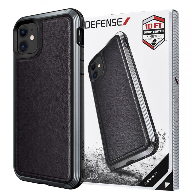 

Чохол Defense Lux Series (TPU+Metal+Leather) на Apple iPhone 11 (6.1 ") (Чорний) 789279