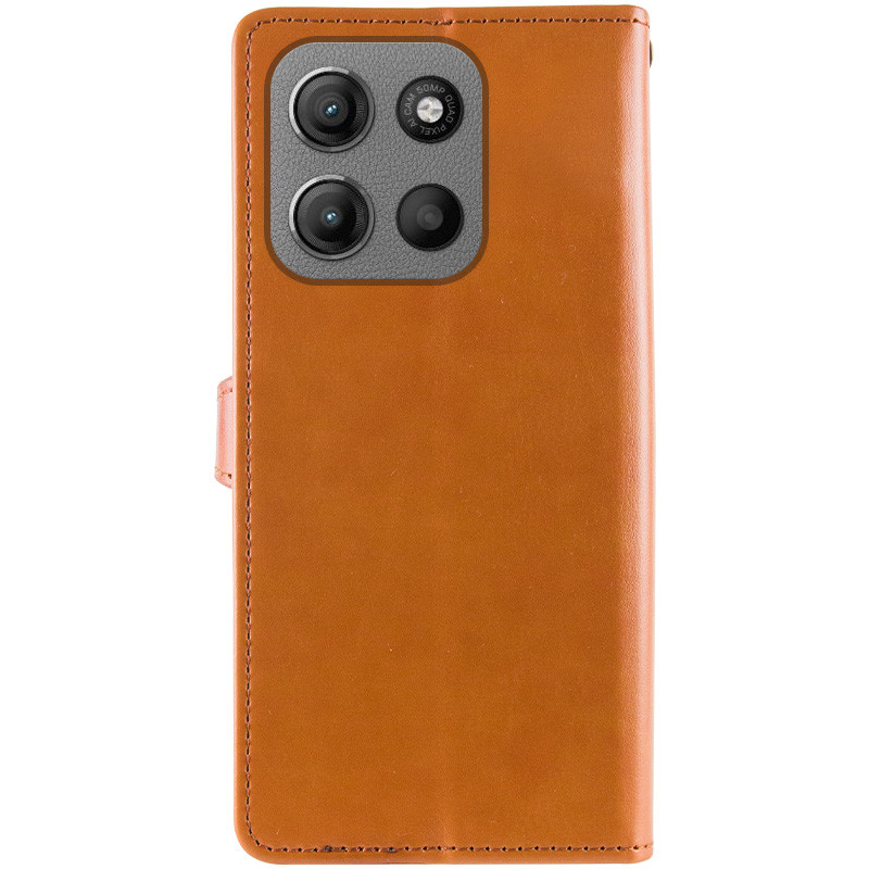 Фото Кожаный чехол-книжка GETMAN Gallant (PU) для Motorola Moto G15 4G (Коричневый) в магазине vchehle.ua