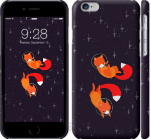 Чехол Лисички в космосе для iPhone 6 (4.7'')