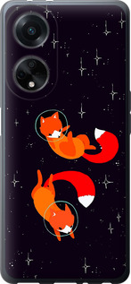Чехол Лисички в космосе для Oppo A98