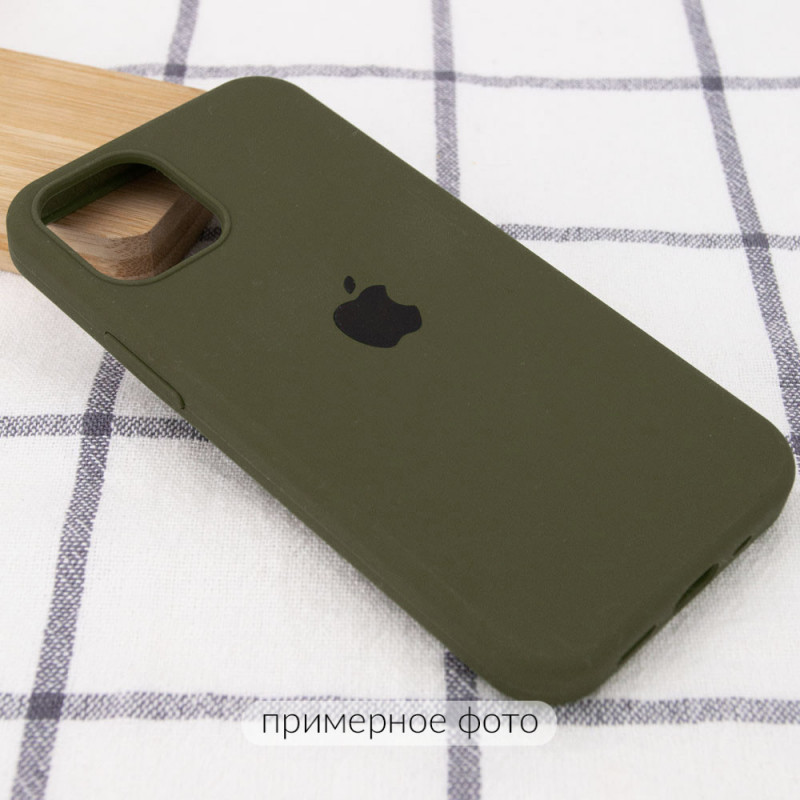 Фото Чохол Silicone Case Full Protective (AA) на Apple iPhone 16 (6.1") (Зелений / Dark Olive) в маназині vchehle.ua