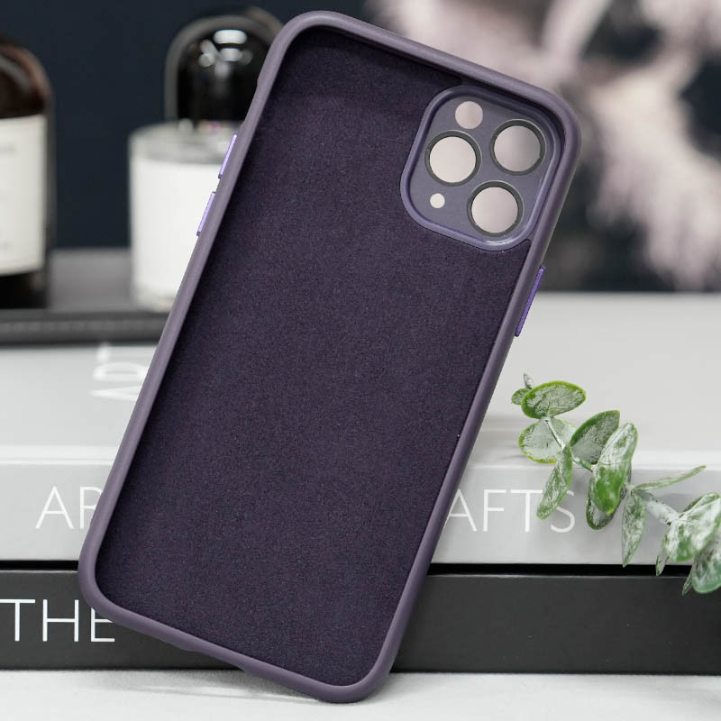 Фото Чохол TPU+Glass Sapphire Midnight with Magnetic Safe на Apple iPhone 15 Pro (6.1") (Фіолетовий / Deep Purple) на vchehle.ua