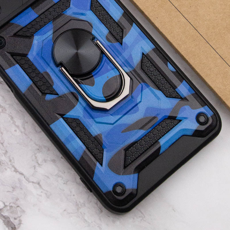 Ударостійкий чохол Camshield Serge Ring Camo на Xiaomi Redmi Note 11 Pro 4G/5G / 11E Pro /12 Pro 4G (Синій / Army Blue) в магазині vchehle.ua