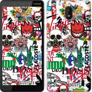 

Чехол Many different logos для Nokia 1 Plus 763057