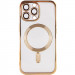 Фото TPU чохол Fibra Chrome with Magnetic safe на Apple iPhone 14 Pro Max (6.7") (Gold) на vchehle.ua