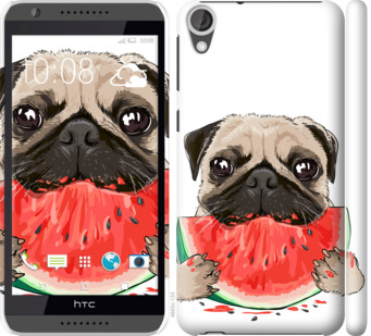 

Чохол Мопс і кавун на HTC Desire 820 843545