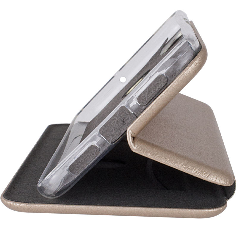 Купити Шкіряний чохол-книжка Classy на Xiaomi Redmi Note 9s / Note 9 Pro / Note 9 Pro Max (Золотий) на vchehle.ua