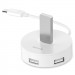 Фото Перехідник HUB Baseus Round Box Type-C to USB 3.0 + 3USB 2.0 (CAHUB-G) (Бiлий) на vchehle.ua