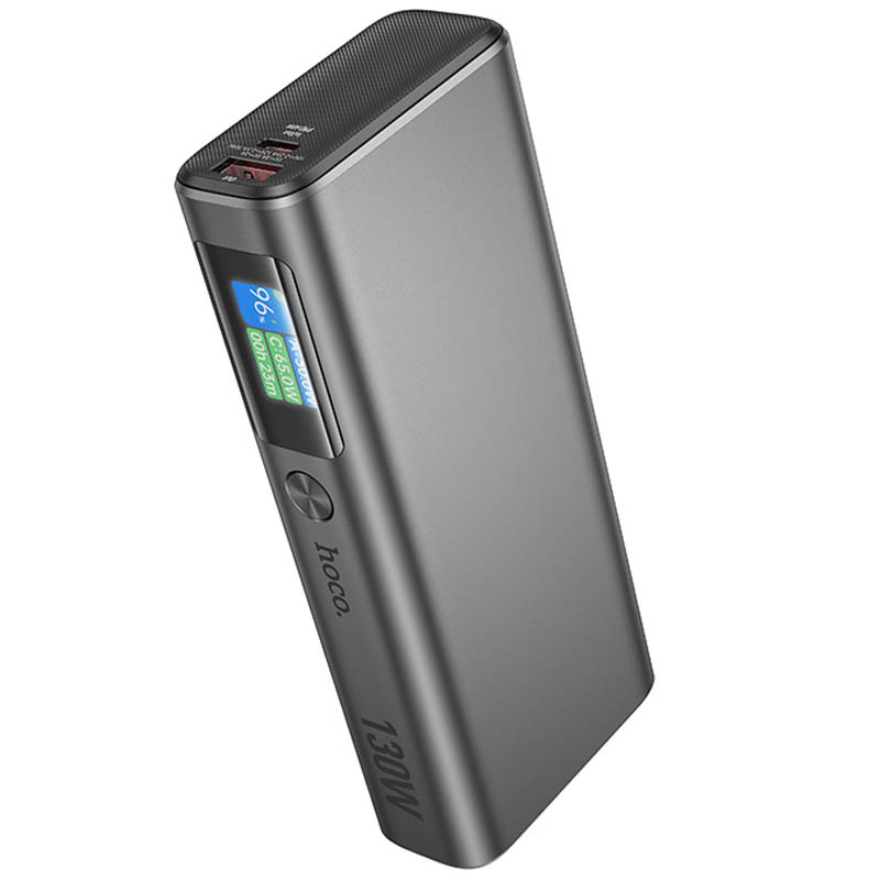 Фото Портативний ЗП Power Bank Hoco Q17B Electric 130W 20000 mAh (Space Gray) на vchehle.ua