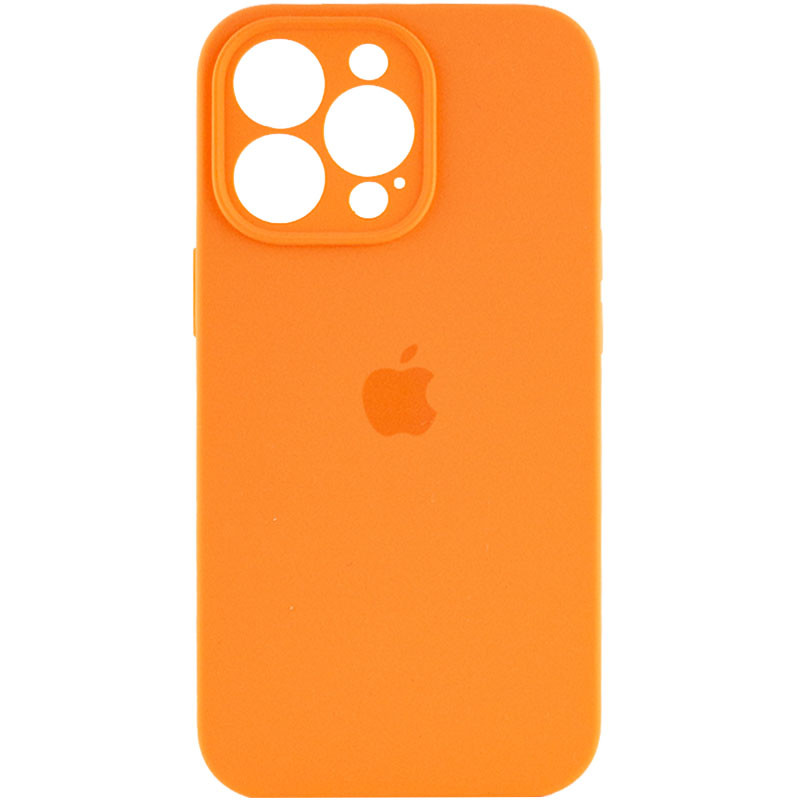 Чохол Silicone Case Full Camera Protective (AA) на Apple iPhone 14 Pro (6.1") (Помаранчевий / Kumquat)