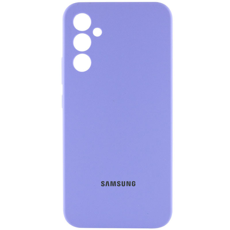 Чехол Silicone Cover Lakshmi Full Camera (AAA) with Logo для Samsung Galaxy S24 FE (Сиреневый / Dasheen)