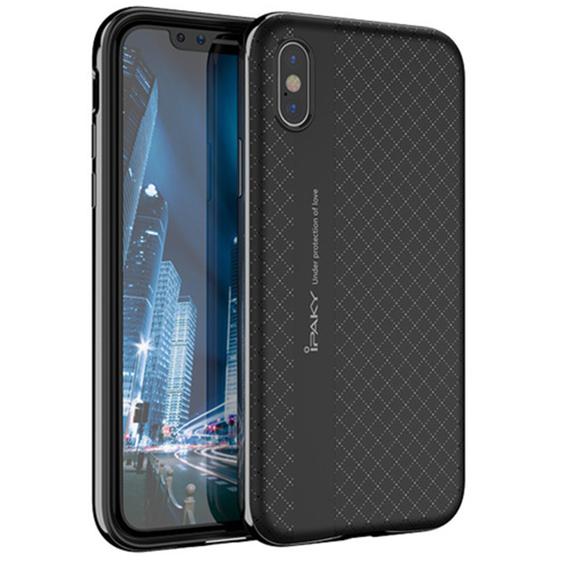 

Чохол iPaky TPU+PC для iPhone X (5.8") (Чорний / Сірий) 279161