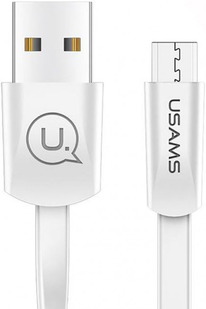 Дата кабель USAMS US-SJ201 USB to MicroUSB 2А (1,2 m) (Білий)