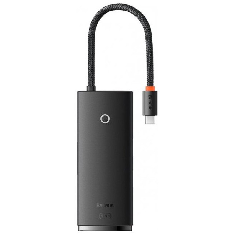 Переходник HUB Baseus Lite Series 6in1 (Type-C to HDMI + 2xUSB 3.0 + PD+SD/TF) (WKQX05) (Black)
