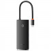 Переходник HUB Baseus Lite Series 6in1 (Type-C to HDMI + 2xUSB 3.0 + PD+SD/TF) (WKQX05) (Black)