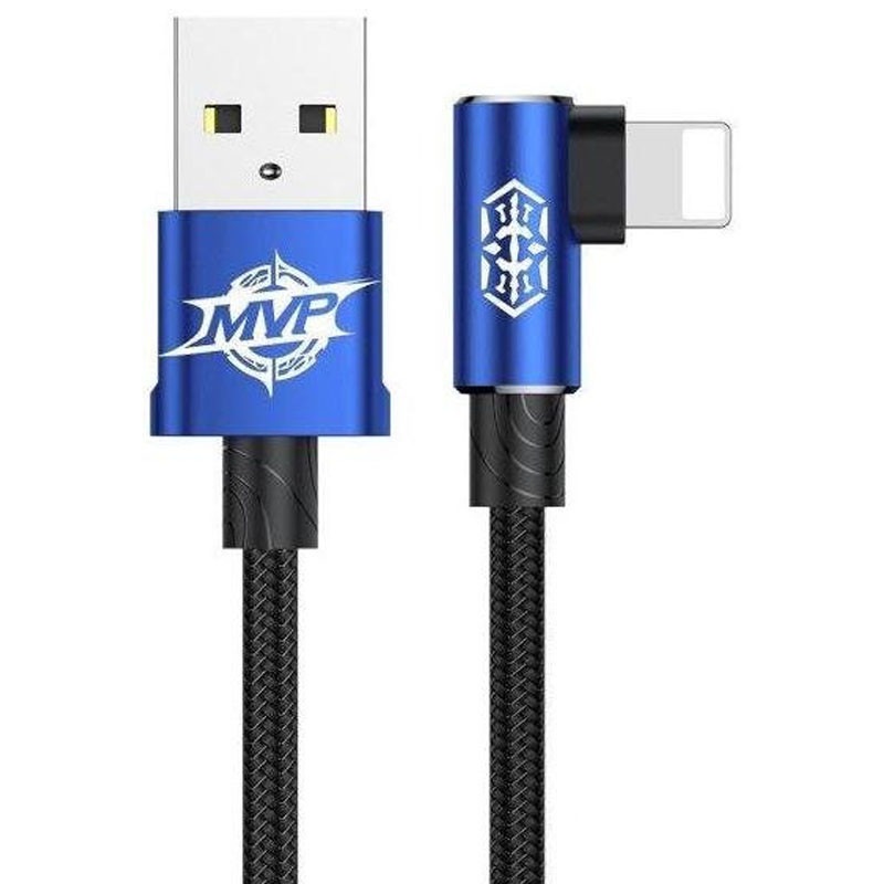 Дата кабель Baseus MVP Elbow Lightning Cable 2.4A (1m) (CALMVP) (blue)