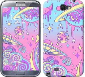 Чохол Рожева галактика на Samsung Galaxy Note 2 N7100