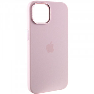 Чехол Silicone Case Metal Buttons (AA) для Apple iPhone 14 (6.1")