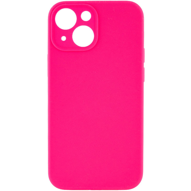 Чохол Silicone Case Full Camera Protective (AA) NO LOGO на Apple iPhone 14 (6.1") (Рожевий / Barbie pink)