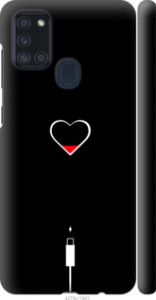 Чехол Подзарядка сердца для Samsung Galaxy A21s A217F