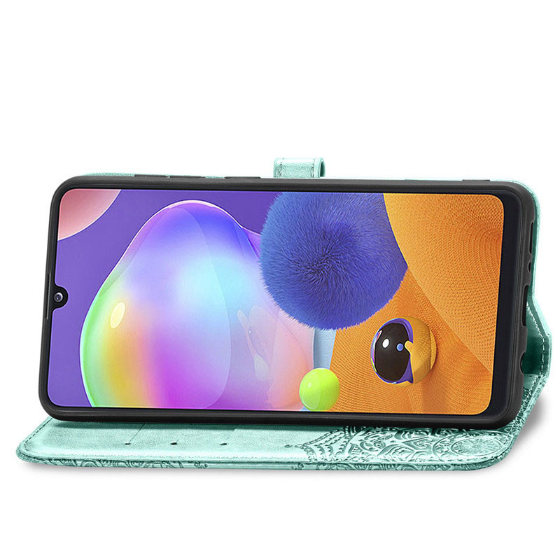 Кожаный чехол-книжка Art Case с визитницей для ZTE Blade A7 Fingerprint (2020) (Бирюзовый) в магазине vchehle.ua