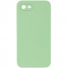 Silicone Case Square Full Camera Protective (AA) NOLOGO на Apple iPhone 7 / 8 / SE (2020) (4.7") (М'ятний / Mint)