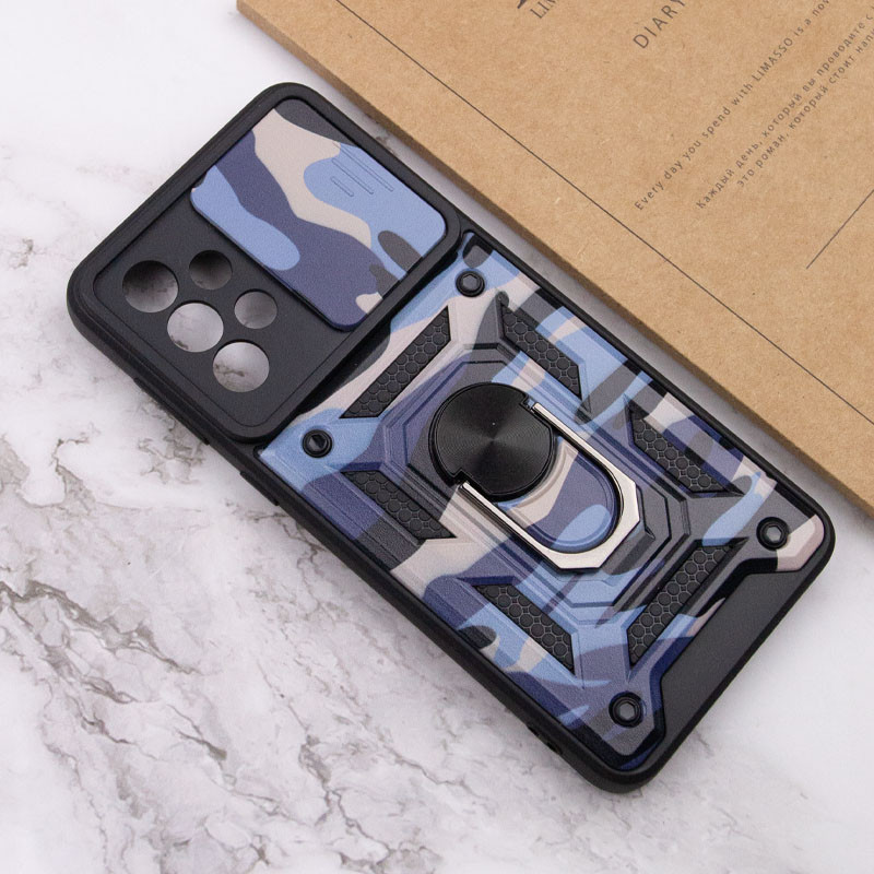 Купить Ударопрочный чехол Camshield Serge Ring Camo для Samsung Galaxy A73 5G (Фиолетовый / Army Purple) на vchehle.ua