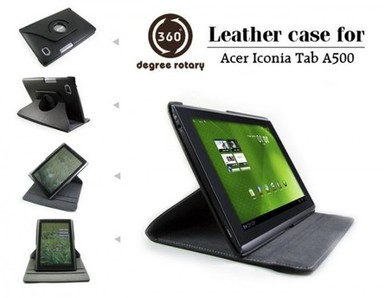 Фото Шкіряний чохол-книжка TTX (360 градусів) на Acer A500/A501 Iconia Tab (Чорний) на vchehle.ua