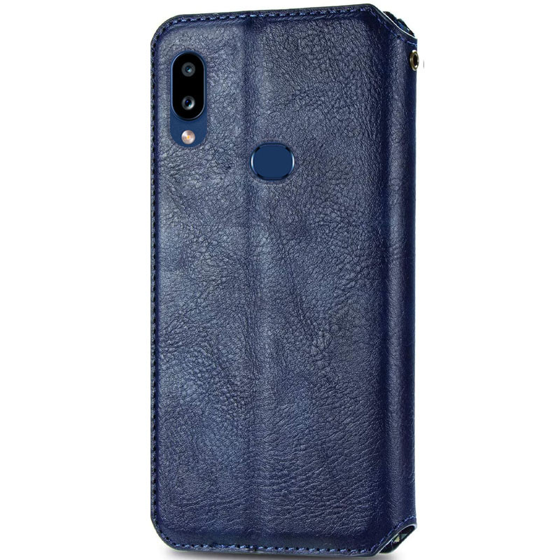 Фото Кожаный чехол-книжка GETMAN Cubic (PU) для Samsung Galaxy A10s (Синий) на vchehle.ua